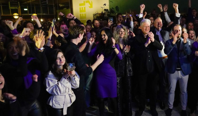 Group of people cheering